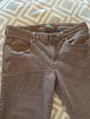 Tommy Bahama Brown Jeans with Navy Shark-Print Lining